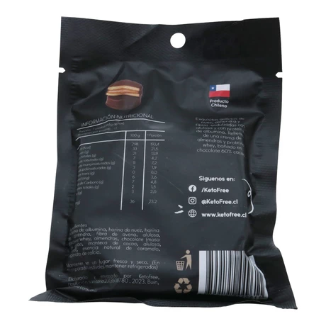 Alfajor 22g Prote Albumina Whey 65 g, Keto Free  - vista alternativa