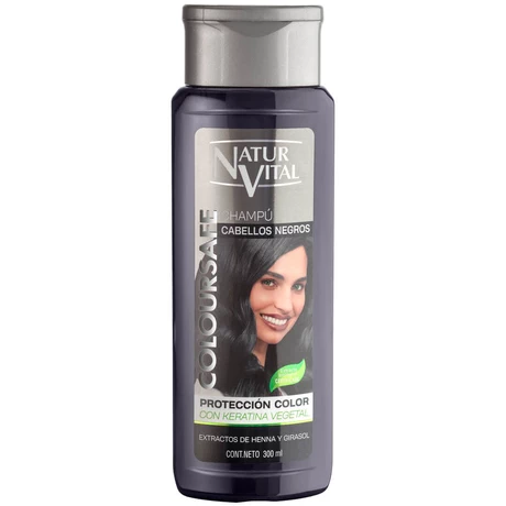 Shampoo Henna Cabellos Negros/canos Coloursafe 300 mL Natur Vital