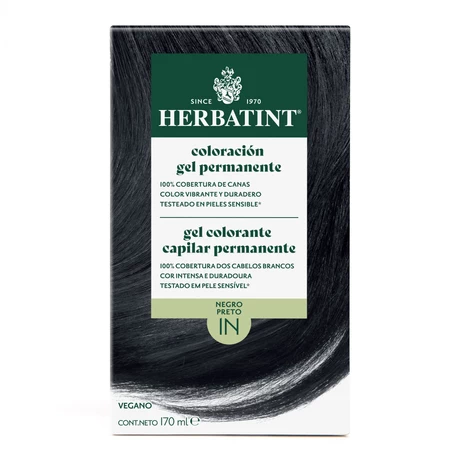 Tintura permanente 1n negro herbatint
