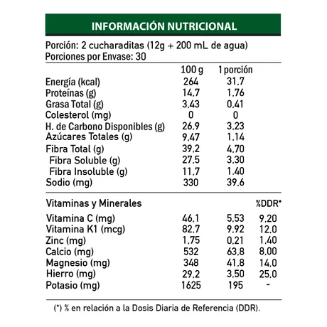 BATIDO SUPERGREENS PIÑA 360 G, CASCARA - vista alternativa