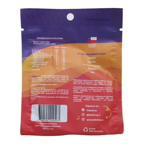 Galleta Vegana 18g Moroketo 45g, Keto Free  - vista alternativa