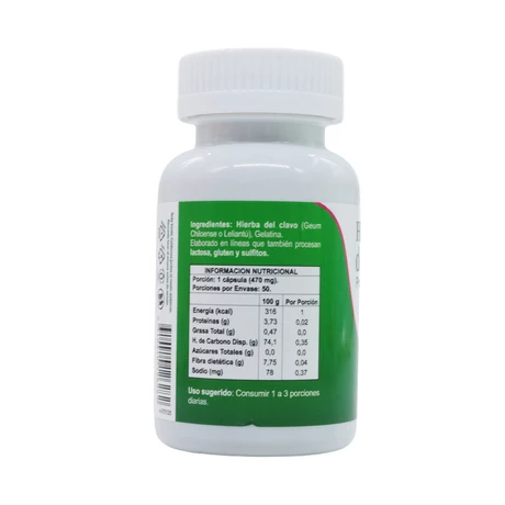 Hierba del clavo 470 mg x 50 cápsulas - Pharma Knop® - vista alternativa