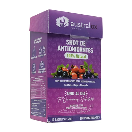 Shots x 10 calaf - arand - mosq - maqui 15 ml , Australox
