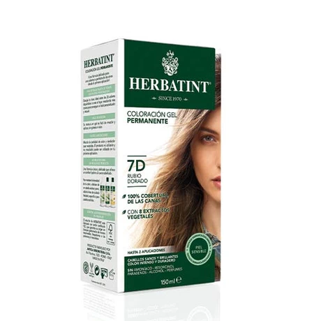 Tintura Permanente 7D Rubio Dorado Herbatint