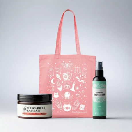Pack Rosa Bergamota Mascarilla Capilar 250g + Agua de Romero 120 mL + Bolsa Tote Rosa - vista alternativa