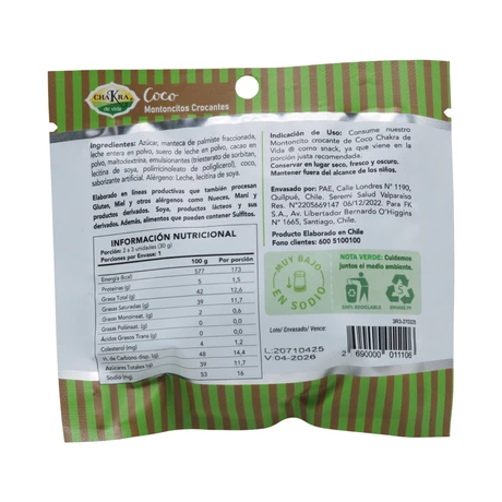 Montoncito crocante de coco 30 g, CDV  - vista alternativa
