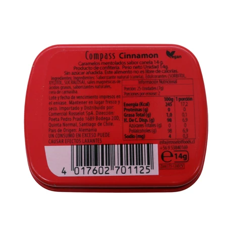 Mentita mentol canela 50 U, Compass - vista alternativa
