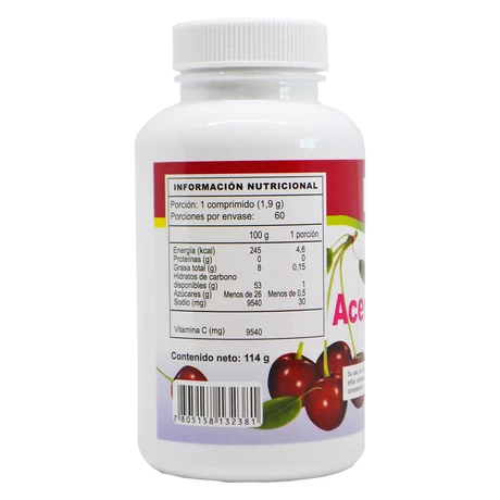 Acerola 1000 mg x 60 comprimidos - FDC - vista alternativa