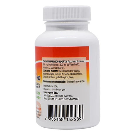 Neutro C 500mg + Vitamina D3 x90 comprimidos - FDC - vista alternativa