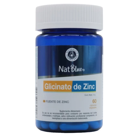 Glicinato de Zinc x60 cápsulas, Natblue