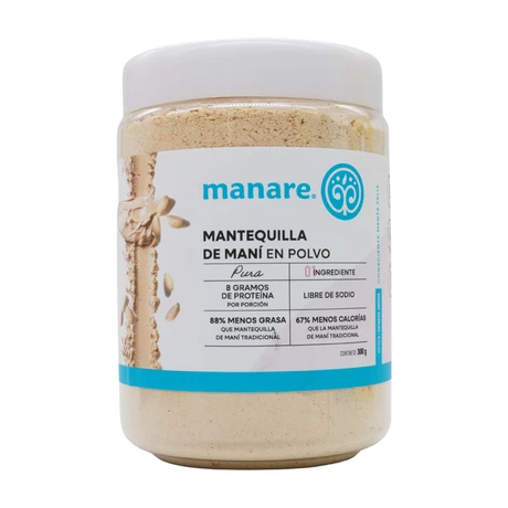 Mantequilla de mani en polvo 300 g, Manare 