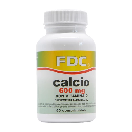 Calcio 600 mg + Vitamina D x 60 comprimidos - FDC