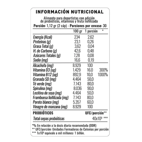 Probiótico BIOBURN 40 billones x 60 cápsulas, NUP - vista alternativa