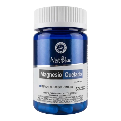 Magnesio Quelado x 60 cápsulas - Natblue®