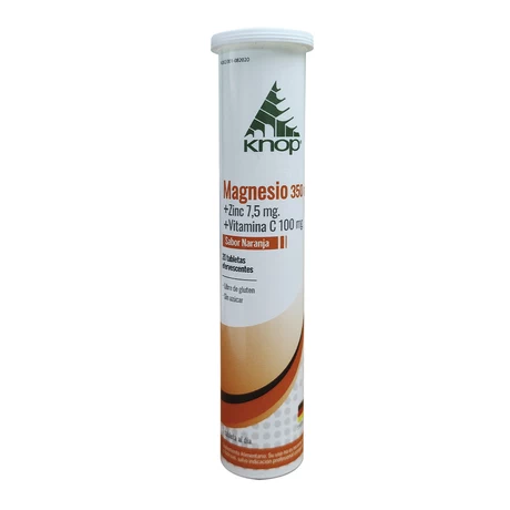 Magnesio + Zinc +Vitamina C x 20 tabletas efervescentes - Knop Laboratorios®