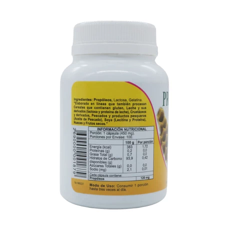 Propóleos 120 mg x 100 cápsulas - Pharma Knop® - vista alternativa