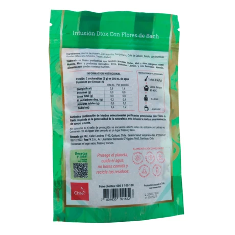Infusión Dtox -C. Flores de Bach 40g, Very gut - vista alternativa