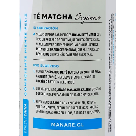 Matcha organica 50g, Manare - vista alternativa
