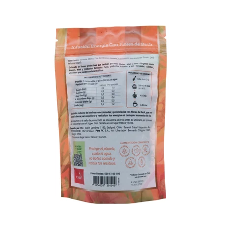 Infusión Energía C. Flores de Bach 60 g, Very Gut - vista alternativa