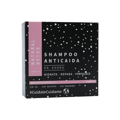 Shampoo Anticaída en barra 70 g - Natural Detox