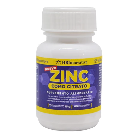 Zinc citrato x60 comprimidos, FDC