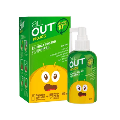 ALL OUT LOCION TRATAMIENTO 150ML + PEINE METALICO 