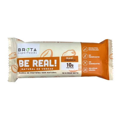 Barra de Cereal Maní Crunch 45 g, Be Real Brota
