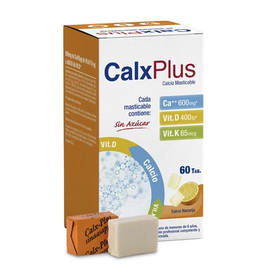 Calx Plus x60 masticables sabor naranja