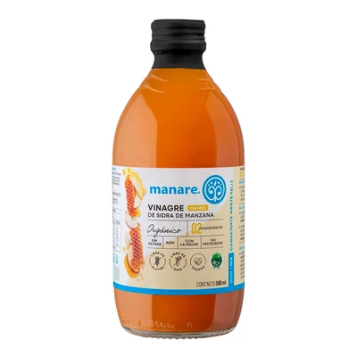 Vinagre manz. Miel org. 500 mL, Manare