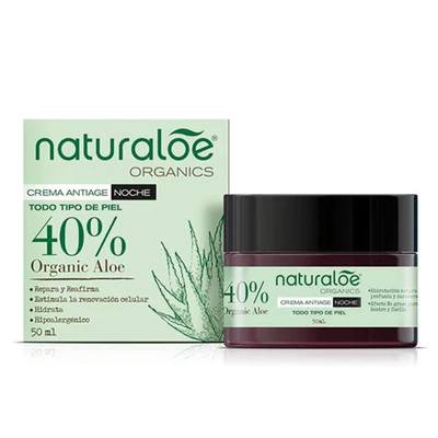 Crema facial antiedad noche 50 ml, Naturaloe