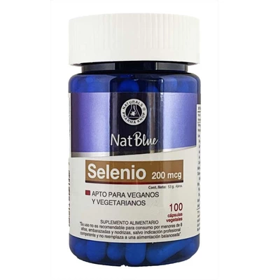Selenio 200 mcb x 100 cápsulas vegetales - Natblue®