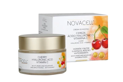 Crema facial día Cereza Ácido Hialurónico y Vit C 50 mL