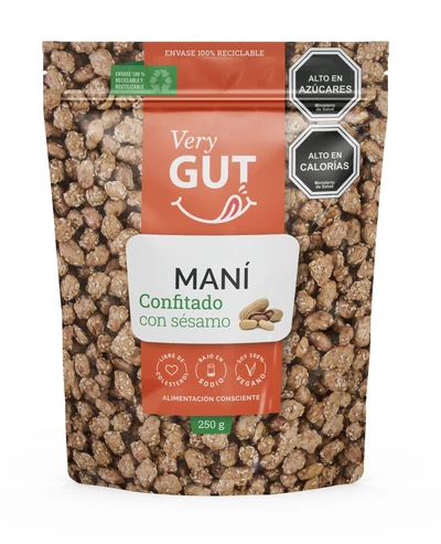 Maní confitado con sesamo 250 g, VERY GUT