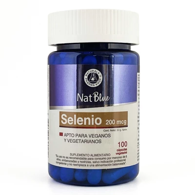 Selenio 200 mcb x 100 cápsulas vegetales - Natblue®
