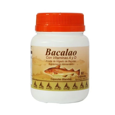Bacalao Con Vitamina A y D x 60 cápsulas