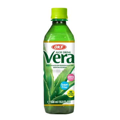 Agua con sabor y pulpa aloe vera 0% azúcar, 500 mL, OKF 
