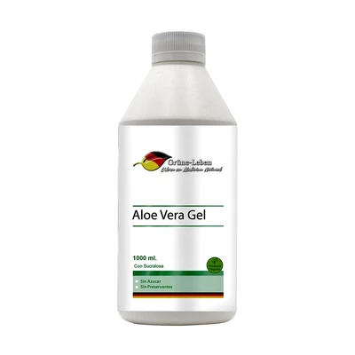 Aloe Vera gel vegano con sucralosa 1000 ml, Grune Leben
