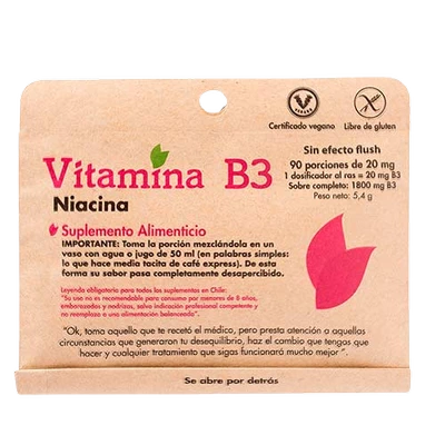 Vitamina B3 20 mg x 90 porciones - Dulzura Natural