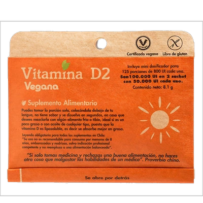 Vitamina D2 5g (125 porciones) - Dulzura Natural