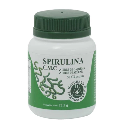 Spirulina C.M.C. 450 mg x 50 cápsulas - Pharma Knop® a $4.490