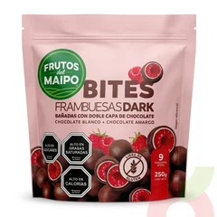 Bites Frambuesa Dark Frutos del Maipo 250Gr