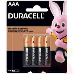 Pila Duracell AAA 4 Unidades