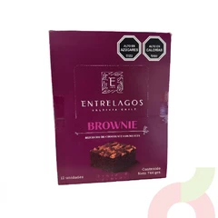  Brownie Chocolate con Nueces Entrelagos 744Gr 12 Unidades