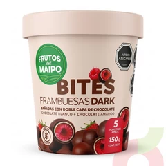 Bites Frambuesa Dark Frutos del Maipo 150Gr
