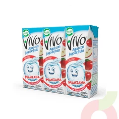 Pack Agua con Jugo de Manzana Vivo 190Ml 3 Unidades