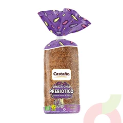 Pan Molde Linaza Chía Prebiótico Castaño 400Gr