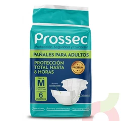 Pañal Adulto M Prossec 6 Unidades