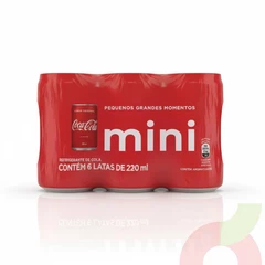 Pack Mini Lata Coca Cola 220Cc 6 Unidades