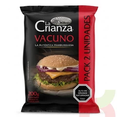 Pack Hamburguesas Vacuno La Crianza 200Gr 2 Unidades