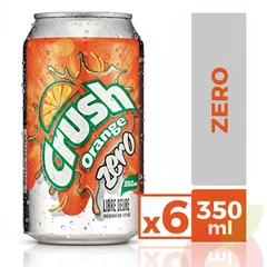 Pack Lata Zero Orange Crush 350Cc 6 Unidades